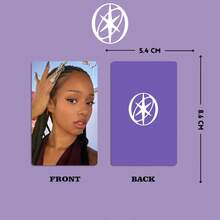 6pcs Katseye/Kpop Eyeons Purple Cards, Delicate Collector's Edition Cards, Can Be Stored In Card Cases, Wallets, Passports, Also A Gorgeous Prop For Travel Photography And Checking In, Christmas Gift