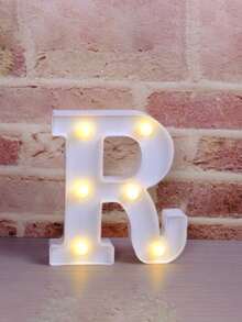 4个/1个 - 16厘米霓虹LED字母灯，电池供电，字母A-Z，适用于派对餐桌中心装饰、性别揭晓派对、生日派对和婴儿房装饰 - 白色-約16cm - 查看 26