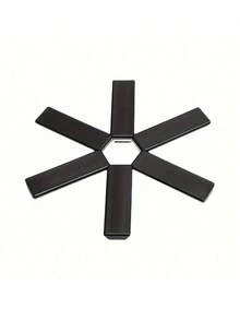 1pc Multi-Functional Foldable Heat Resistant Mat, Non-Slip Kitchen Pad Suitable For Pots, Pans, Bowls, Great Gift For Family And Friends, Kitchen Tool, Heat Insulation - Black - View 8