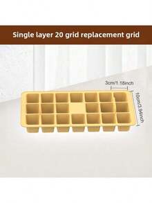 Bandeja de cubitos de hielo de un solo toque, molde de hielo de liberación fácil, caja de almacenamiento de cubitos de hielo de congelación rápida para el hogar