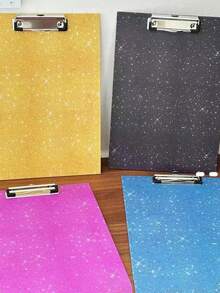 1pc Glittery Acrylic File Folder, Suitable For Classroom, Office, School, Student Writing Board