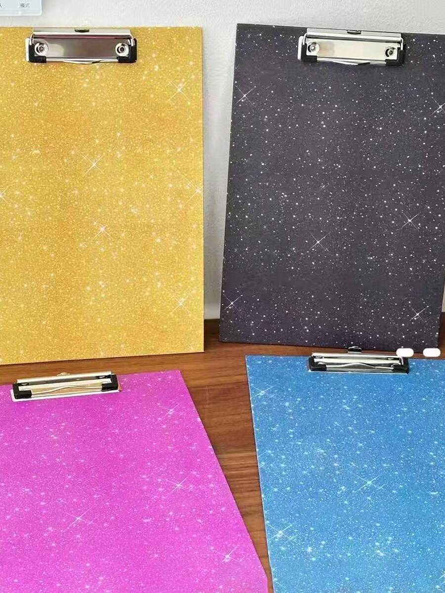 1pc Glittery Acrylic File Folder, Suitable For Classroom, Office, School, Student Writing Board