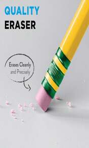 Ticonderoga Wood-Cased Pencils, Unsharpened, 2 HB Soft, Yellow, 12 Count - Red and White - View 5