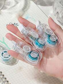 1/4卷 5米高容量胶带，适用于学生手册、办公手册等，双面胶带和办公计划本剪刀，返校季必备 - 無色 - 查看 4