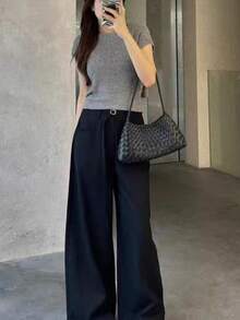 1 pieza Conjunto de bolso de hombro tejido vintage + bolsa con cordón, Juego de bolso de estilo artístico hecho a mano, Nuevo nicho de verano Versátil bolso de hombro/axila tejido a mano, Adecuado para uso diario, compras, viajes, vacaciones