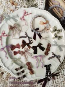 Pegatina con diseño de lazo, pegatina decorativa de uso múltiple y creativa para decorar cuentas de mano, de vuelta a la escuela