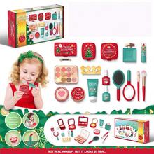 1 Set Non-Washable Christmas Limited Edition Children's Pretend Play Makeup Toy Set, Children's Role-Playing Makeup Set, Includes Lipstick And Brushes, Suitable As Halloween, Christmas And Various Holiday Gifts And Birthday Gifts For Girls, Girls' Makeup Set, Non-Applicable Toy.