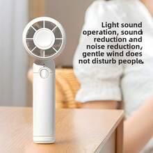 OBOVAY 1 pieza Ventilador mini portátil recargable por USB, secador de pestañas, ventilador de mano silencioso con 3 velocidades ajustables para extensión de pestañas, suministros básicos para extensión de pestañas/aire acondicionado, 300mAh - Rosa Pálido - Ver 8