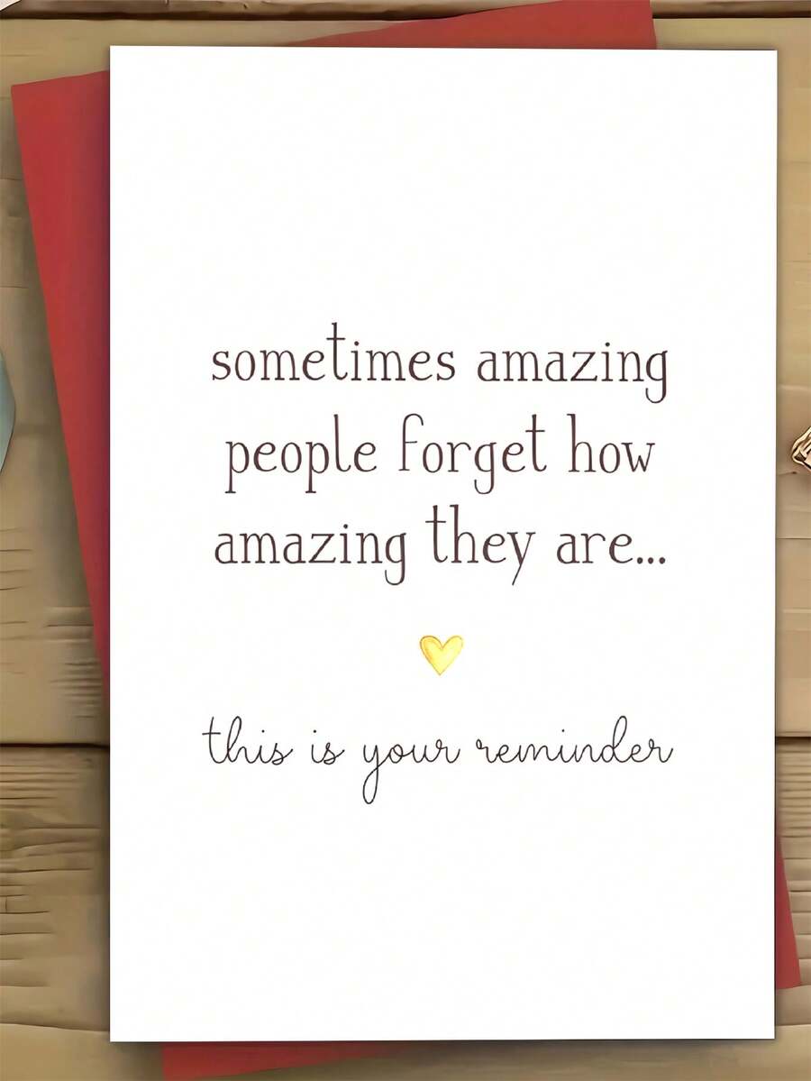 Humorous Encourasynthetic Gemstoneent Card With Envelope, Encouraging Words, Suitable For Him Or Her, Friends, Colleagues, Family, Suitable For Birthdays And Special Occasions, Funny And Inspirational Greeting Card - Multicolor - View 1