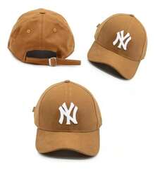 Ny New York Blogger Cap Unisex Men Women - 卡其色 - 查看 2