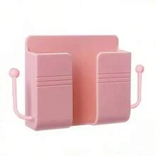 1 件多色壁挂式手机支架、粘性手机支架、电视/空调遥控器收纳盒、床头壁挂式充电收纳架，兼容 、Android 手机，生日礼物，家人、朋友礼物，办公室、宿舍和家用床上手机支架