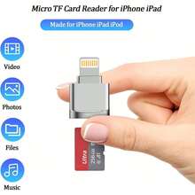 1个迷你TF卡读卡器适配器，兼容/OTG转Micro TF卡读卡器转换器，兼容 14 Pro Max/14 Pro/14 Plus/14/13/12/11/XS/XR/8/7/6/兼容系列 - 彩色 - 查看 7