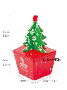 Christmas Gift Boxes With Bell Pop-Up Paper Trees – Available In 2, 10, And 40 PCS Sets, Suitable For Children And Infants As Holiday Gifts Or Small Christmas Present Boxes