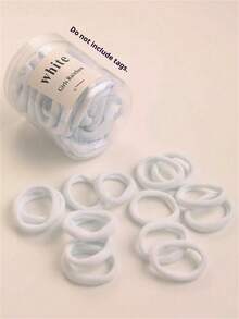 50Pcs White Seamless Headband Without Damaging Hair, Fashionable, Personalized, Casual, Versatile, Suitable For Daily Commuting, Exercise, Yoga, Home Life, Small Gift, Autumn Outfits, Ponytail Holders, Hair Elastics, Hair Rubber Bands, Bathroom Makeup, Hair Rope