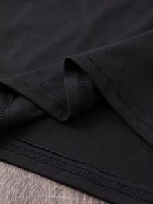 Camiseta Casual De Manga Corta Y Cuello Redondo, 100% Pura, Lavable En Máquina, Estilo Vintage, Adecuada Para Verano Y Primavera, Cómoda Y Amigable Con La Piel. - Oscuro - Ver 3