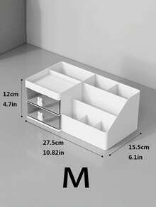 1pc White Rabbit Shaped Storage Box, Makeup Organizer, Stationery Holder, Desk Drawer Organizer For Home, Office, Dorm - White - View 7