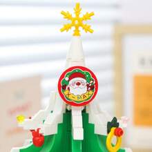 Christmas Building Block Set, Includes Rotating Christmas Tree, Gingerbread House, Christmas Train, Santa Claus, Christmas Stocking, Reindeer, Santa Claus, Apple House, Christmas Tree, Vintage Christmas Snow House, Holiday Decor Building Block Set, Creative Adult Holiday Gift, Adult Building Block Set, Suitable For Home Decor, Office Decor, Living Room Display, Home Accessories, New Year Gift, Party Gift, Christmas Gift - Multi-colored Christmas Tree House - View 9