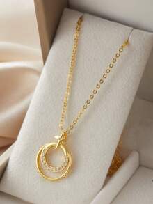 1pc Dainty & Sparkly Star & Eight-pointed Star Shaped Necklace With Versatile Style - Gold - View 8