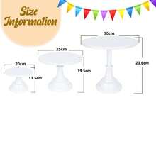 3pcs Portable Collapsible Cake Stand Set, PP Material, Nordic Ins Style, Pearl White, Embedded Splicing, Anti-Tipping Design, Suitable For Picnic, Camping, Tea Party, Buffet Display