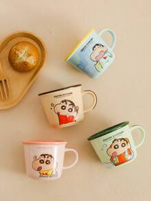 CRAYON SHINCHAN 蜡笔小新官方合作款陶瓷杯，带标记的家用早餐咖啡杯，可爱女友/情侣水杯，节日/生日礼物 - 蠟筆小新刻度杯 340ml - 查看 8