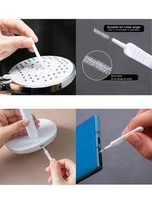 12pcs/13pcs/15pcs/9pcs/18pcs Smartphone Charging Port Cleaning Kit, Computer Keyboard Cleaning Tools, Shower Head Hole Drain Cleaner, Gap Cleaning Brush, Plastic Mini Brushes, Keyboard Cleaning Cloth, Phone Anti-Dust Plugs, Cleaning Set, Small Gift - Pink Combination Set - View 4