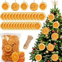 30 Pcs Dried Orange Slices With Hemp Rope For Christmas Tree Decoration, Rustic Xmas Ornaments For DIY Christmas Wreath Garland, DIY Handmade Crafts For Fireplace Wall Doorway Window Xmas Tree Porch Farmhouse Home Decor Room Decor, DIY Hanging Ornaments For Indoor Outdoor Decoration Holiday Party Supplies