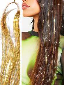 Laser Gold Thread 30 Colors Hair Extension Kit + Tools - Multicolor - View 2