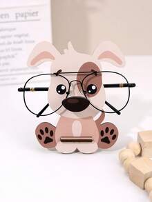 1pc Wooden Eyeglasses Display Stand, Cute Animal Shaped Tabletop Sunglasses Holder, Easy To Install, Home Decor Accessory, Suitable For Living Room, Bedroom, Office, Classroom, Ideal Gift For Students And Friends