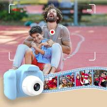 儿童相机带 32GB 卡，1080P 高清数码摄像机，适合 3-9 岁女孩男孩，圣诞节生日礼物，独角兽卡通自拍摄像机玩具，适合幼儿