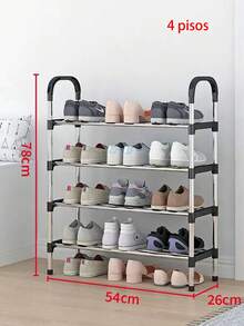 Organizador de zapateros de 4/5/7/8 Niveles , Rack de Acero Inoxidable - Organizador de Zapatos Simple y Fácil de Montar - Mueble Organizador de Ropa con Correas - Estante para Zapatos con Racks para Ropa y Sombreros - El Solución Definitiva para la Organización de Ropa y Zapatos