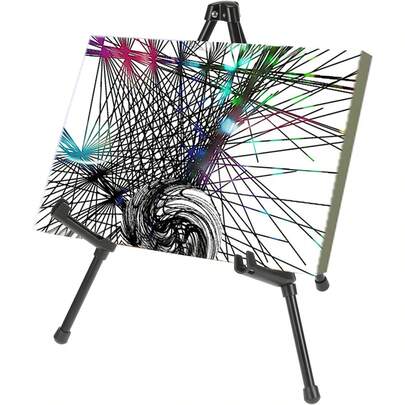 Tabletop Instant Easel, Black Steel Table Top Easels For Display, Adjustable & Portable Tripod For Paintings, Signs, Posters Black Metal Tabletop Easel Stand - Foldable Tripod Table Top Easel Stand For Sign, Art, Poster Board, Canvas, Pictures & Photos - Display Table Easels With Non-Skid Feet