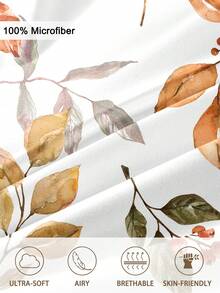 3pcs/Set Halloween Maple Leaves Pumpkin Digital Print Duvet Cover Set(1 Duvet Cover & 2 Pillowcase)Soft And Skin-Friendly Duvet Cover Bedding Set For Home, All Season Bed Sheets Set Halloween Gift - Multicolor - View 5