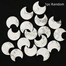 1pc 30mm Small Moon - Natural Crystal Agate Star & Moon, Great DIY Idea, Crescent Accessory Decoration, Excellent Gift Idea - Multicolor - View 10