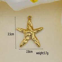 1pc Stainless Steel Fashionable Beach Vacation Pendant, DIY Handmade Bracelet, Earring, Hanging Decor Accessory