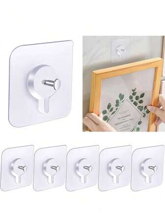 8pcs/15pcs/20pcs Picture Frame Hanging Tool - Nail-Free Wall Hanging Nails, Photo Album Frame Wall Hanging Hooks