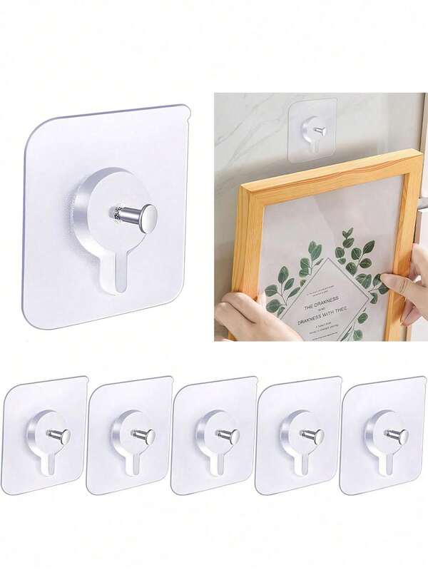 8 piezas/15 piezas/20 piezas Herramienta para colgar marcos - Clavos para colgar en la pared sin clavos, ganchos para colgar marcos de fotos y álbumes en la pared