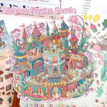 New Large Size DIY Scene Stickers, Adult Landscape Stickers, House Stickers, Scrapbooking Stickers, 3D Miniature House Micro Landscape Stickers, DIY Scrapbook Stickers, Landscape Stickers, Scenery Stickers, Notebook Stickers, Reusable, Multiple Sizes Available