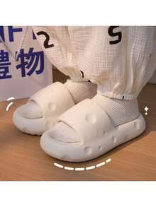 1双可爱奶酪拖鞋，情侣软底厚底室内家居防滑拖鞋，超柔软浴室淋浴防滑防臭凉鞋，夏季户外厚底拖鞋 - 彩色 - 查看 5