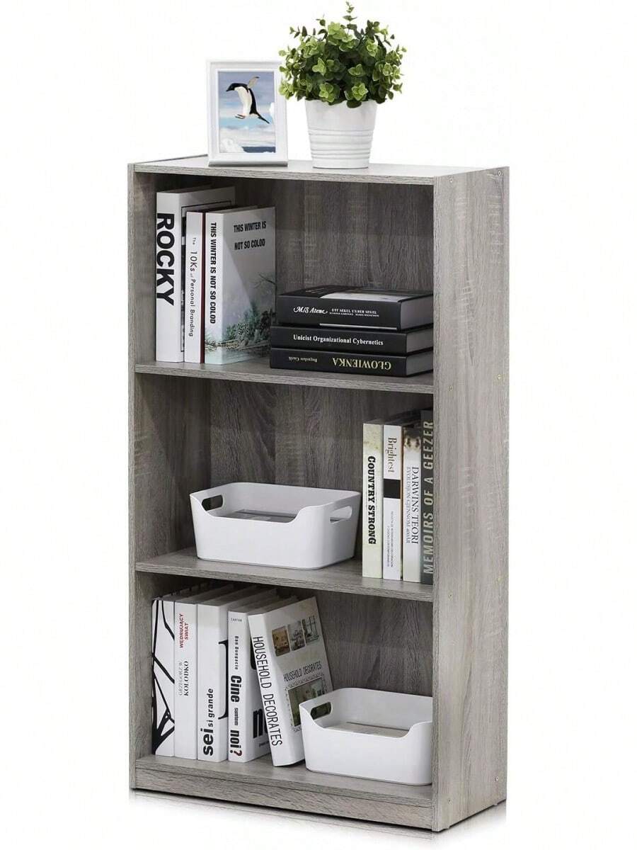 Furinno Basic Librerie, Legno, französisches Eichengrau