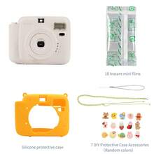 Popoto Instant Camera, Compatible With Mini Instant Film, Includes 10 Sheets Of Film, 5 Shooting Modes For Various Scenes, Center-Axis Viewfinder, Compact And Stylish, Instant Photo Printing (Batteries Not Included) - Camera + Film + Silicone Protective Case - View 10