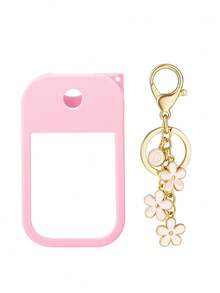 2 件 Touchland 1 盎司（30 毫升）洗手液喷雾瓶保护套，26 个花朵和字母喷雾瓶标记，硅胶防摔防撞保护套，带钥匙扣设计，方便旅行携带，可挂在包、钥匙或儿童背包上，耐磨、防水、可重复使用 Touchland 洗手液喷雾保护套，旅行、户外、礼物、万圣节礼物、圣诞节礼物 - 粉色 - 查看 28