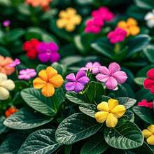 200 flores mixtas principios primavera, semillas pervinca, flores enanas para balcón, jardín perenne, resistentes, fácil cultivo, decoración natural colorida vivaz paisajismo primavera verano exterior. - 200 - Ver 3