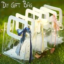 10/5/1 pieza - Bolsa de regalo de PVC transparente y grueso, caja de caramelos de boda, bolsa de regalo, bolsa de almuerzo, bolsa de regalo de Navidad.