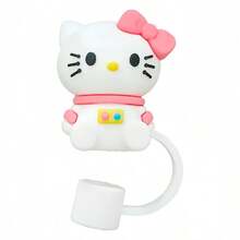 Sanrio Lindas tapas de silicona para pajitas, aptas para vasos a cuadros con pajitas, tapas para pajitas compatibles con tumblers de 30oz y 40oz, adorable protector de tapa de silicona, se ajusta a accesorios de vasos de 0.4 pulgadas/10mm