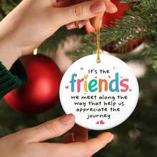 1PC Prezenty dla Przyjaciółek, Ozdoby Świąteczne - Boże Narodzenie, Prezenty Urodzinowe dla Kobiet Przyjaźń, Ozdoby Świąteczne dla Przyjaciółek - Dekoracje Świąteczne