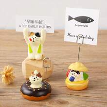 Kreatywne artykuły papiernicze, retro gramofon, żywiczny uchwyt na wiadomości, modna dekoracja biurka, karteczki samoprzylepne, wiadomość, wizytownik, uroczy mały kotek, żywiczny uchwyt na wiadomości, dekoracja biurka, małe ozdoby, wizytownik, uchwyt na zdjęcia