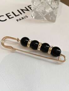 New Faux Pearl Waist Adjustment Tool! Dual Functions Of Waist Tightening/Reduction & Anti-Exposure Versatile For Pants Skirt Waist Also Can Be Used As Brooch Essential For Sweet Ladies Y2K