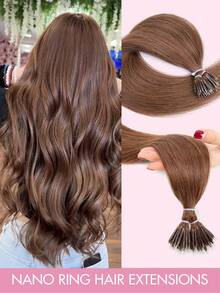 50 Peças Extensões de Cabelo Humano com Anéis Nano, 0,7g/Fio, Micro Links Loiros Retos Pré-Colados, Aplique de Cabelo Feminino, Material de Cabelo Natural, Fácil de Instalar, Acessórios de Cabelo, Extensões de Cabelo Humano com Luzes, Essenciais para Feriados, Festivais, Halloween, Natal, Escola, Festa, Casamento, Uso Diário, para Todas as Pessoas e Mulheres, Noiva