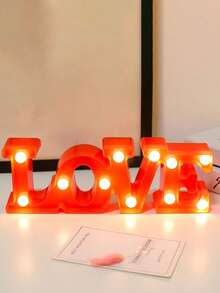 1個led霓虹燈愛情英文字母標誌,情人節裝飾燈,適用於求婚 - 粉色 - 查看 8