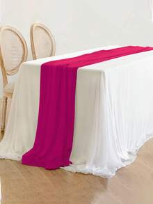 1/5 tấm vải voan mỏng màu đỏ hồng, vải rèm tự may, đa năng dùng trang trí bàn ăn tiệc cưới, sinh nhật, lễ cưới lãng mạn, khăn trải bàn, trang trí tiệc cưới ngoài trời, trang trí tiệc cô dâu. - Màu Hồng Tươi - Xem 7